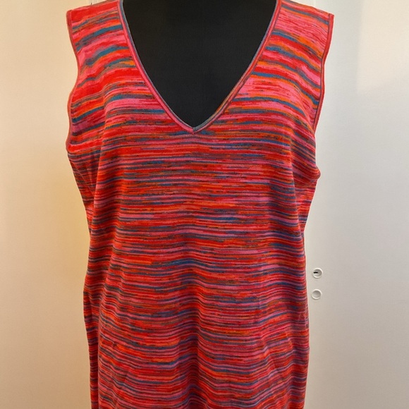 🧡 Scoop Multicolored Striped Above The Knee Dress Size XXL - Picture 4 of 10